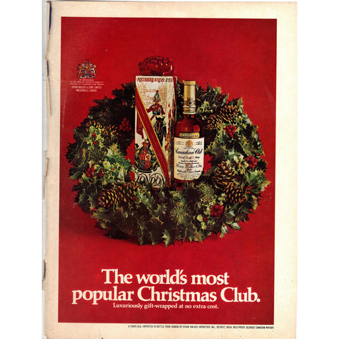 Vintage 1971 Canadian Club Whiskey and Tareyton Cigarettes Print Ad