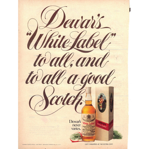 Vintage 1977 Dewar's "White Label" Scotch Print Ad