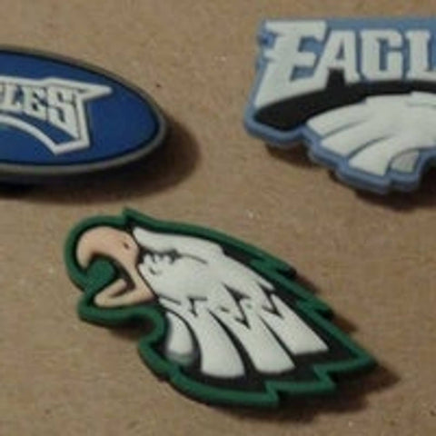 Set of 3 Philadelphia Eagles Crocs Charms/Jibbitz