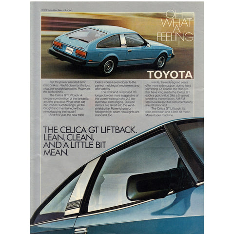 1980 Toyota Celica Liftback and Rich Lights Cigarettes Print Ad