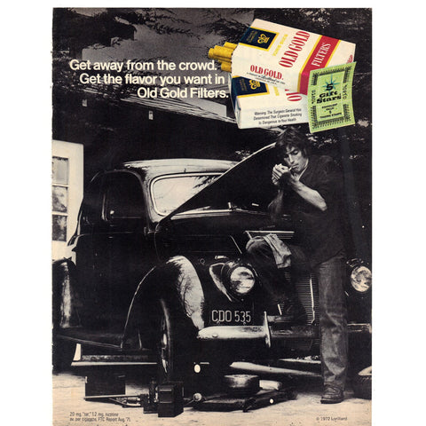 Vintage 1972 Old Gold Cigarettes Print Ad