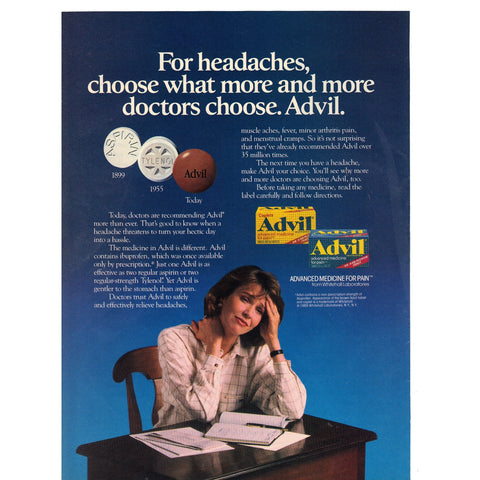 1990 Advil print ad
