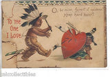 "To The One I Love"-Valentine Post Card-Indian Children-Clapsaddle 1909 - Cakcollectibles - 1