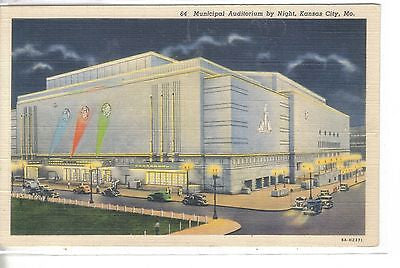 Municipal Auditorium by Night-Kansas City,Missouri 1942 - Cakcollectibles