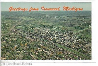 Aerial View of Ironwood,Michigan - Cakcollectibles - 1
