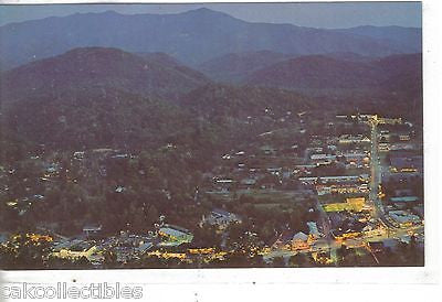 Night View of Gatlinburg,Tennessee at Entrance to Smoky Mts. National Park - Cakcollectibles