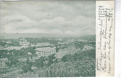 Partial View of City from Fairmunt Park-Council Bluffs,Iowa UDB - Cakcollectibles
