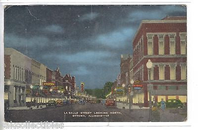La Salle Street,looking North-Ottawa,Illinois 1950 - Cakcollectibles