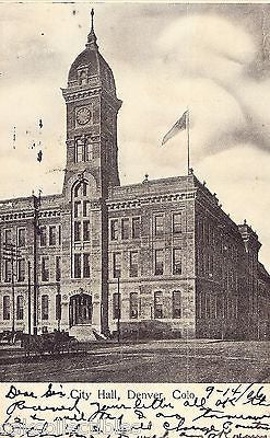 City Hall-Denver,Colorado 1906 - Cakcollectibles