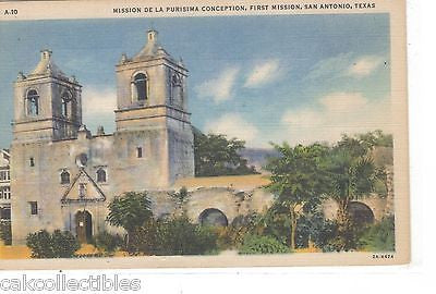 Mission De La Purisima Conception,First Mission-San Antonio,Texas - Cakcollectibles
