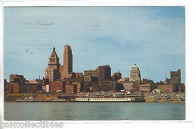 Skyline of Cincinnati,Ohio from the Kentucky Shores of The Ohio River 1959 - Cakcollectibles