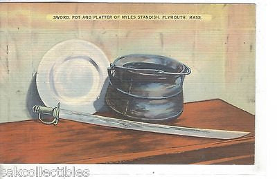 Sword,Pot and Platter of Myles Standish-Plymouth,Massachusetts - Cakcollectibles