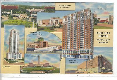 Multi View Post Card-Kansas City,Missouri (Hotel Phillips) - Cakcollectibles