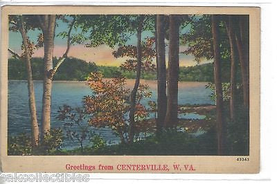 Greetings from Centerville,West Virginia (Linen Post Card) - Cakcollectibles