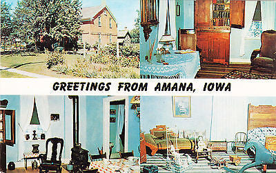 Greetings From Amana Iowa Postcard - Cakcollectibles