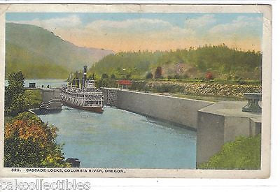 Cascade Locks-Columbia River,Oregon 1921 - Cakcollectibles