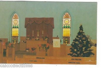 Interior at Christmas-Cuba United Methodist Church-Cuba,Illinois - Cakcollectibles - 1