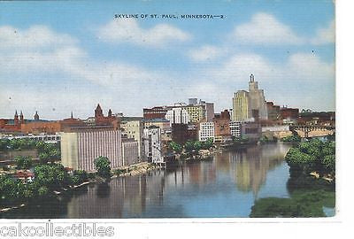 Skyline of Saint Paul,Minnesota (Linen Post Card) - Cakcollectibles