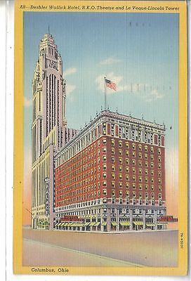 Deshler Wallick Hotel-Columbus,Ohio 1949 - Cakcollectibles