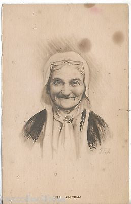 Early Post Card-"Grandma"-Signed G.E.J. - Cakcollectibles