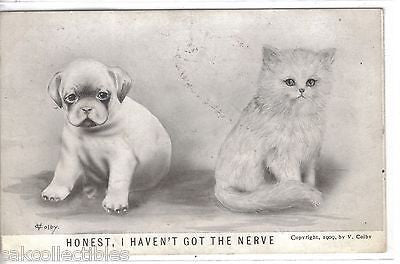 "Honest,I Haven't Got The Nerve"-Cat and Dog V.Colby - Cakcollectibles