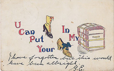 You Can Put Your Boots In My Trunk Comic Postcard - Cakcollectibles - 1