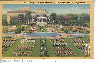 Museum and Sunken Gardens,Exposition Park-Los Angeles,California - Cakcollectibles