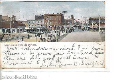 Long Beach from The Pavilion-California 1907 - Cakcollectibles