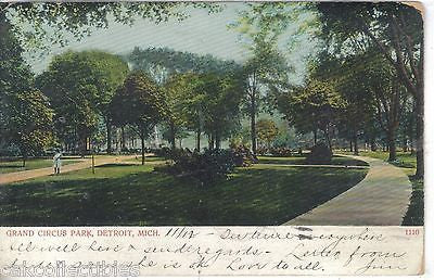 Grand Circus Park-Detroit,Michigan 1907 - Cakcollectibles