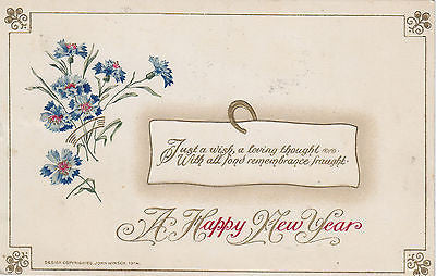 A Happy New Year John Winsch Postcard - Cakcollectibles