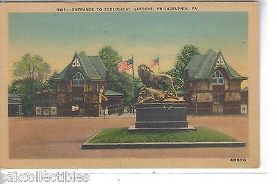 Entrance to Zoological Gardens-Philadelphia,Pennsylvania - Cakcollectibles