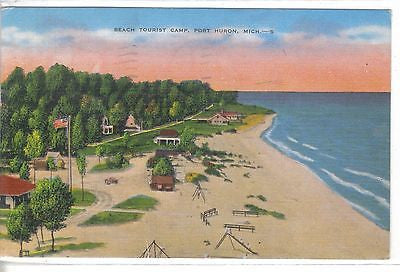Beach Tourist Camp-Port Huron,Michigan 1952 - Cakcollectibles