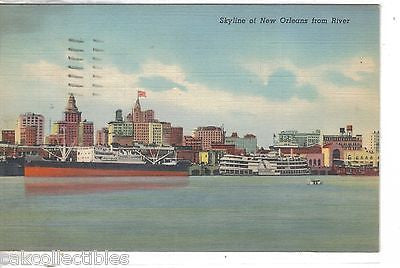 Skyline of New Orleans from River 1943 - Cakcollectibles