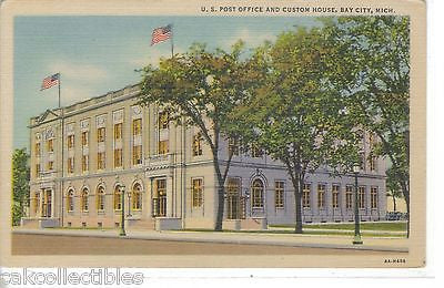 U.S. Post Office and Custom House-Bay City,Michigan - Cakcollectibles