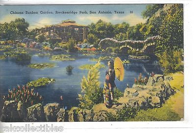 Chinese Sunken Garden,Breckenridge Park-San Antonio,Texas 1959 - Cakcollectibles