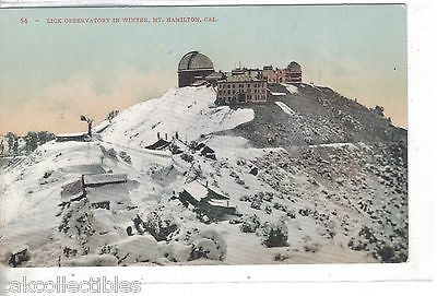 Lick Observatory in Winter-Mt. Hamilton,California - Cakcollectibles