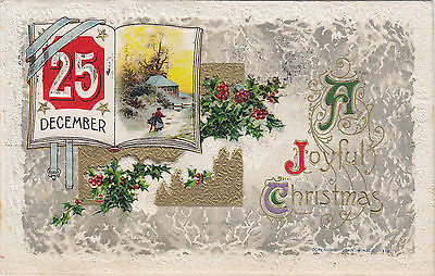Dec. 25th A Joyful Christmas John Winsch Postcard - Cakcollectibles