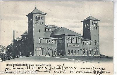 The Auditorium-East Northfield,Massachusetts 1905 (Tuck's) - Cakcollectibles