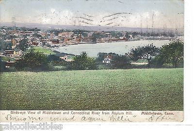 Birds-Eye View of Middletown and Connecitcut River from Asylum Hill-Conn. 1906 - Cakcollectibles