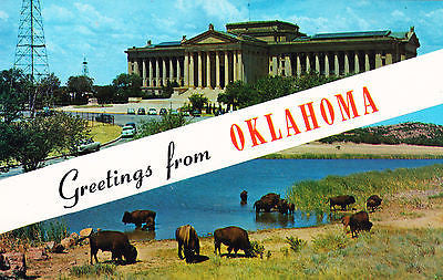 Greetings From The State Capital Of Oklahoma Postcard - Cakcollectibles