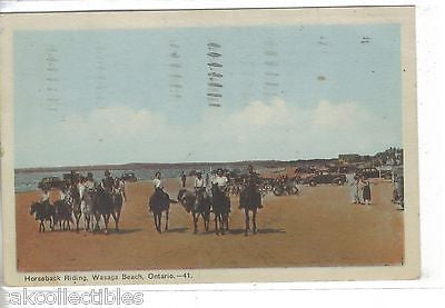 Horseback Riding,Wasaga Beach,Ontario,Canada 1949 - Cakcollectibles