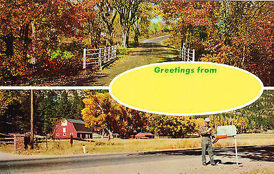 Greetings From Farm Country Postcard - Cakcollectibles