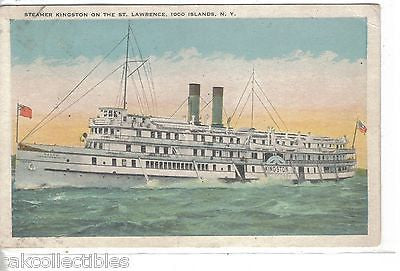 Steamer Kingston on the St. Lawrence-1000 Islands,New York 1925 - Cakcollectibles