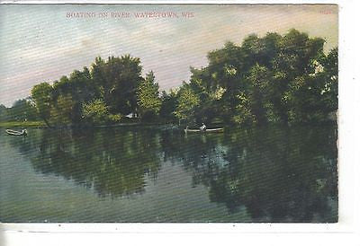 Boating on River-Watertown,Wisconsin - Cakcollectibles