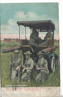 Soldiers Telegraphing in The Field with The U.S. Auto Telegraph Car-U.S. Army - Cakcollectibles - 1