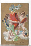 To My Valentine-Cupids with Butterfly Wings 1909 - Cakcollectibles - 1