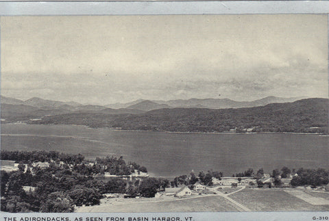 The Adirondacks as seen from Basin Harbor,Vermont -vintage postcard - 1