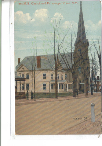 1st M.E. Church and Parsonage-Rome,New York - Cakcollectibles - 1