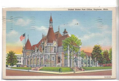 United States Post Office-Saginaw,Michigan 1946 - Cakcollectibles - 1