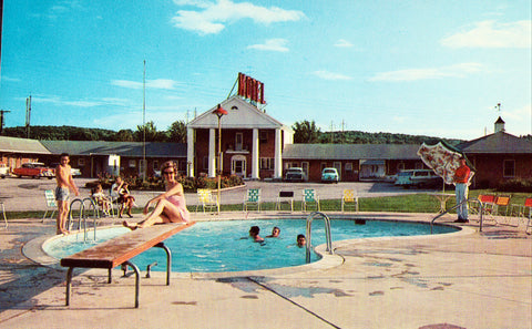 Vintage postcard front view.General Lafayette Motel - King of Prussia,Pennsylvania